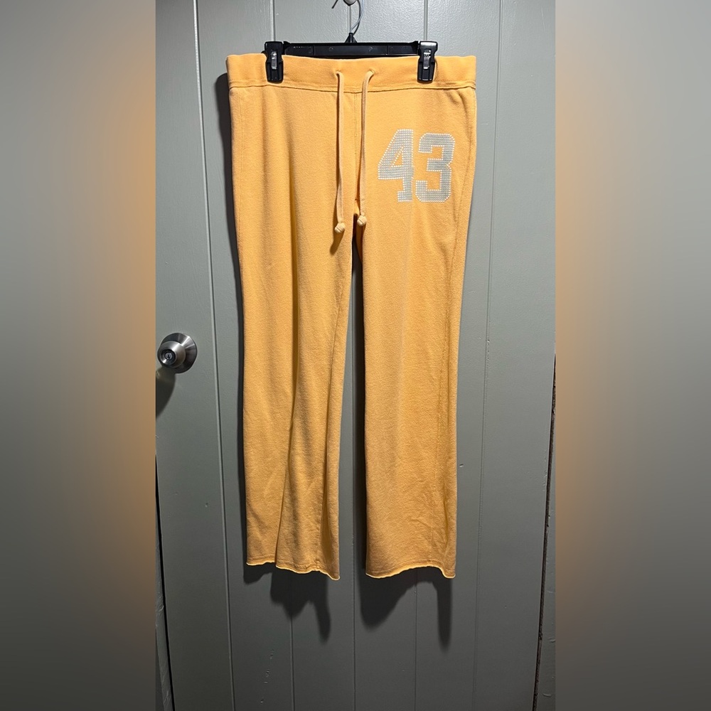 Mossimo Sweatpants Yellow Wide leg Ladies XL